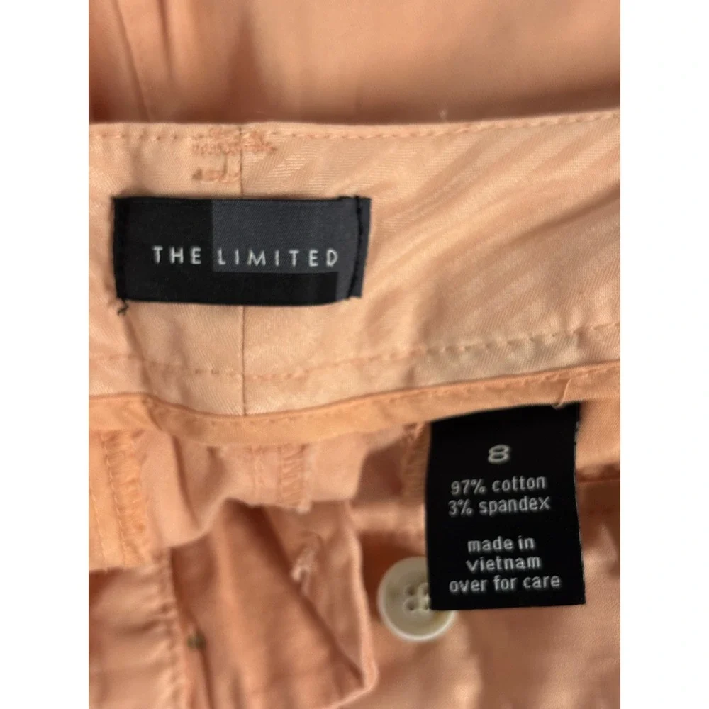 The Limited Drew Fit Chino Pants Peach Coral Orange Slim Cotton Women's 8